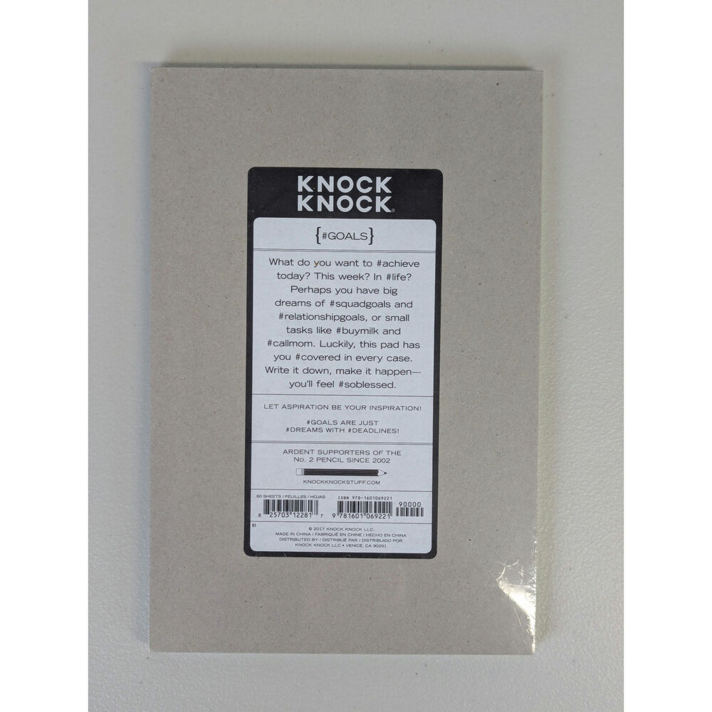 Knock Knock To Do Notepad Goals Daily Weekly Planner Gift Humor Graduation Fun - Picture 2 of 3